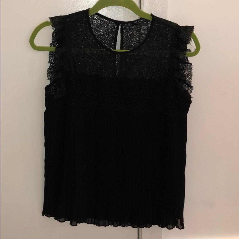Zara lace pleated tank- never worn